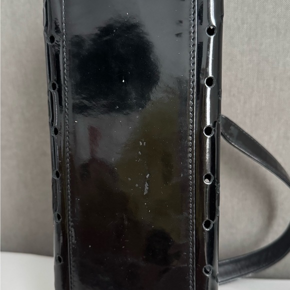 Chanel Perforated Patent CC Tote w/COA - Picture 6 of 9